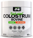 Bovine Colostrum X3 Supplement Powder for Humans, 100% Pure Whole Natural Grass Fed Superfood, High IgG, Plus Probiotic & Prebiotic, Unflavored, Made in USA