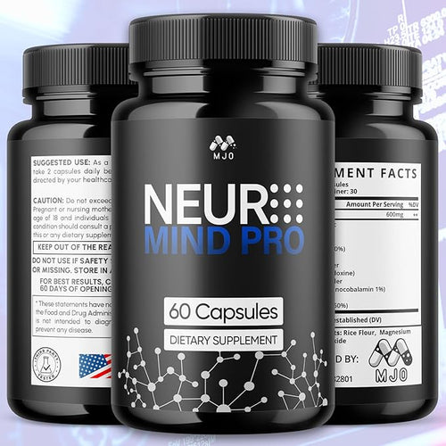 (3 Pack) Neuro Mind Pro Capsules, Official NeuroMind Pro Brain Health Pills with All Natural Ingredients, Optimal Brain Health & Wellness Supplement with Premium Vitamins for Women & Men(180 Capsules)
