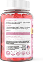 Myo-Inositol & D-Chiro Inositol Gummies for Women 2000mg + 50mg, 40:1 Ratio Inositol with Vegan Omega-3 + D3, Magnesium Glycinate, Methyl Folate + B12 for Female Health & Wellness, Sugar Free, 120 Cts