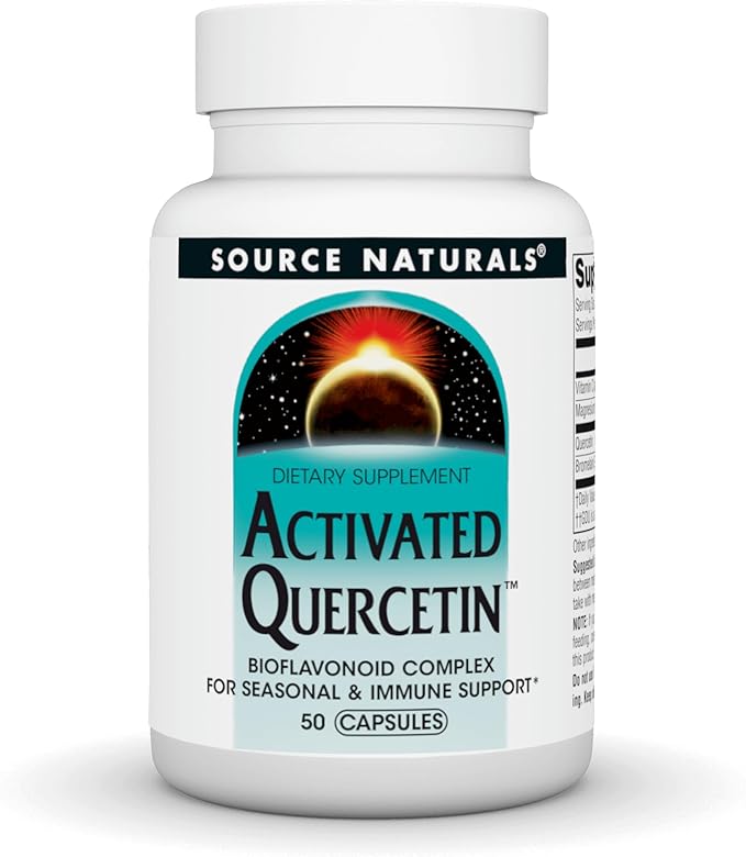 Source Naturals Activated Quercetin, Bioflavanoid Complex, for Seasonal & Immune Support* - 50 Capsules