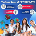 OH MY CHEWY Center-Filled 5-MTHF Folate L-Methylfolate Gummies - Sugar-Free MTHFR Vitamins B Complex Support with Methylated B1, B6 and B12 Cofactor - Mood, Behavior, Cognition - 60 Count