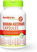 NutriBiotic - Sodium Ascorbate Buffered Vitamin C Capsules, 100 Ct | Vegan, Non-Acidic & Easier on Digestion Than Ascorbic Acid | Essential Immune Support & Antioxidant Supplement | Gluten & GMO Free