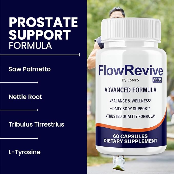 (2 Pack) Flow Revive Capsules, FlowRevive Pills Advanced Premium Prostate Supplement Health Support Formula Vitamins for Men Urinary Function, Comfort, Flow & Balance All Natural Ingredients (120 ct)