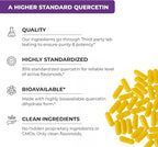 Quercetin with Bromelain Vegetarian Supplement Capsules | 120 Count (1000mg Per Serving 2400 GDU/g) | Supports Healthy Immune System, Helps With Seasonal Allergy Support | High Absorption Antioxidant