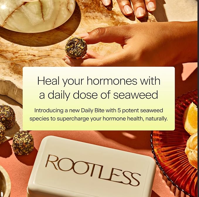 Rootless Seaweed Daily Bites – Orange Pistachio & Coconut Chai – 2 Week Supply for Hormone & Thyroid Health | 100% Daily Iodine, Whole Food Ingredients – 2 Pack