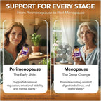 Complete Menopause Support Supplement for Women | Menopause Synbiotic with Black Cohosh, Dong Quai, Rhubarb Root | Helps Easing Hot Flashes, Night Sweats, Restful Sleep | 60 Capsules