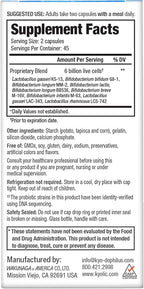 Kyolic Kyo-Dophilus Multi 9 Probiotic, Strong Gut Health Balance and Support*, 90 Capsules