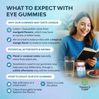 Vision Support Gummies for Adults - Lutein and Zeaxanthin Supplements for Eye Health - Potent Lutein Eye Vitamins for Blue Light Protection Dryness Strain Support & Visual Sharpness - 30 Count