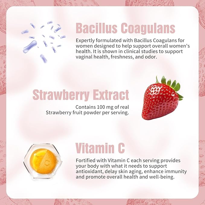 NIUSISE Feminine Balance Gummies, Premium Balance Supplement for Women PH Health, Immune Support, Vegan, Gluten-Free - Hawaiian Pineapple - 120 Gummies - 60 Servings 2 Pack.