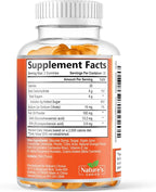 Omega 3 Fish Oil Gummies - Triple Strength Omega3 Gummy - DHA & EPA Fatty Acids for Heart Health, Joint & Brain Support, Nature's High Absorption Omega Fish Oil Supplement, Orange Flavor- 60 Gummies