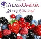 (3 Pack) Smarter Omega 3 Fish Oil, Berry Flavor, Burpless, Tasteless, 2000mg, DHA EPA Triple Strength Brain, Made with AlaskOmega®