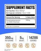 BulkSupplements.com DMAE Bitartrate Powder - Dimethylaminoethanol Bitartrate, DMAE Supplement - Unflavored & Gluten Free, 350mg per Serving, 1kg (2.2 lbs) (Pack of 5)