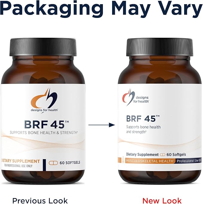 Designs for Health BRF 45 - Vitamin K1 + Vitamin K2 as MK-4 to Promote Bone Strength, Healthy Aging + Arterial Health - 2 Forms of Vitamin K + GG to Aid Vitamin K2 MK4 Production (60 Softgels)