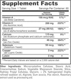 NusaPure Vision Support Nutrients with Vitamin A, C, E, Calcium, Zinc, Selenium, Copper, Lutein 60 Tablets Non-GMO Dietary Supplement
