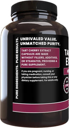 PURE ORIGINAL INGREDIENTS Tart Cherry Extract (365 Capsules) No Magnesium Or Rice Fillers, Always Pure, Lab Verified