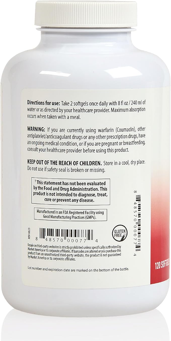 Heart Health Essential Omega III Fish Oil with Vitamin E – High EPA & DHA for Heart, Triglyceride & Blood Flow Support, Lemon Oil, Gluten-Free, Non-GMO, 60 Servings