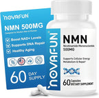 NMN Supplement 500mg - Beta Nicotinamide Mononucleotide Supplements to Boost NAD+ Levels & Cellular Energy, Supports Healthy Aging - 60 Vegan Capsule