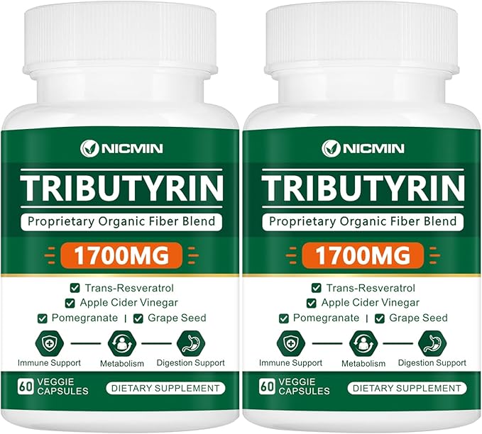 Tributyrin Supplement - Premium Butyrate Gut Health Supplement for Leaky Gut 120 Capsules