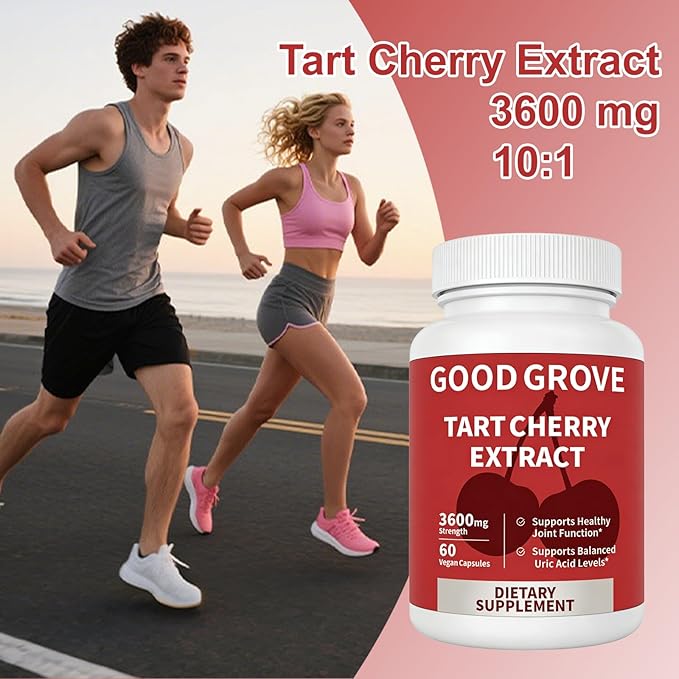 Tart Cherry Extract Capsules, Cold Pressed Extract, 3600mg, 60 Capsules (1 PC)