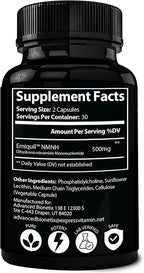 Advanced Bionetix Liposomal NMNH 500mg Per Serving -NMN Supplement Alternative- 60 Capsules (Dihydronicotinamide Mononucleotide) NAD Supplement to Boost NAD+ Levels for Anti Aging (60)