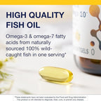 Metagenics OmegaGenics Mega 10 Omega Supplement- with Omega-7, 330 mg EPA & 170 mg DHA for Heart Health*- Sustainably Sourced & No Fishy Aftertaste - Non-GMO & Gluten-Free - 60 Softgels