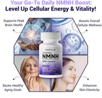 Pure NMNH Supplement Capsules: More Effective Than Nicotinamide Riboside | Boost Cellular Vitality, Anti-Aging & Energy | Vegan, Non-GMO | 120 Capsules (60 Servings)