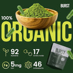 Burst 100% Organic Moringa Capsules – Supports Energy, Immunity, & Vitality | Pure Moringa Oleifera Supplement | Rich in Vitamins, Protein, & Antioxidants | Vegan, Non-GMO - 120 Capsules