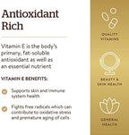 Solgar Vitamin E 268 mg (400 IU), 250 Mixed Softgels - Natural Antioxidant, Skin & Immune System Support - Naturally-Sourced Vitamin E - Gluten Free, Dairy Free - 250 Servings
