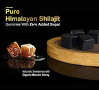 Shilajit Gummies with Ashwagandha, Turmeric - Organic, Zero Sugar & Vegan-Friendly Himalayan Shilajit for Men & Women - Energy, Calm, Cortisol, Sleep, Immune Support & Overall Health
