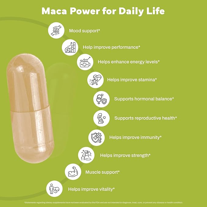 Peruvian Maca Root Capsules with Black Pepper 150 ct. Premium Yellow Red & Black Red Powerful 10:1 All Type Maca Extract All Natural Non-GMO Vegan NO Rice Powder NO Stearate NO Silicon (Pack of 2)