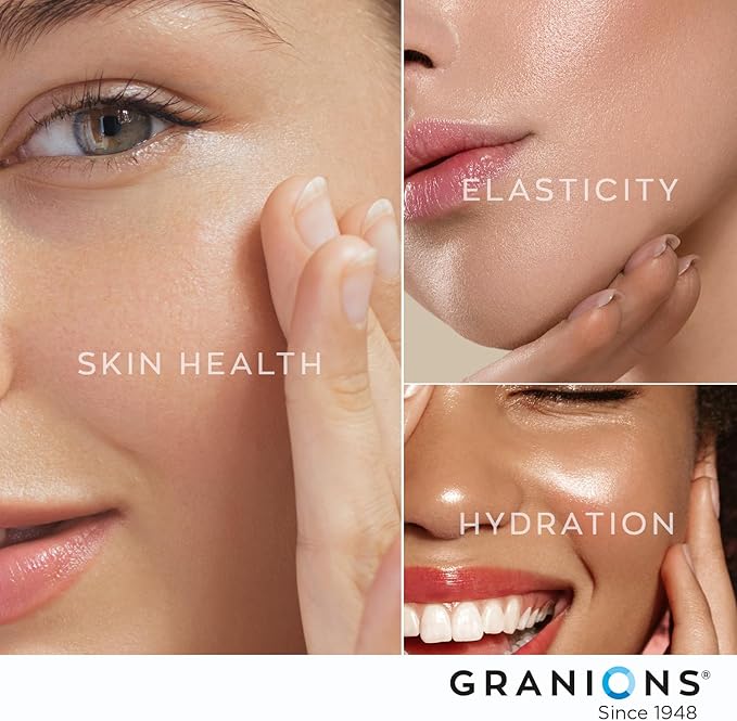 Granions Marine Collagen Pills – 2000mg Hydrolyzed Marine Collagen Peptides, Hyaluronic Acid, Vitamin C, Calcium, Magnesium – Skin, Hair, Nails, Pro Aging Hyaluronic Acid Supplements – 180 Tablets