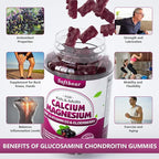 softbear Glucosamine Chondroitin Gummies, Sugar Free Glucosamine Chondroitin MSM Supplement with Elderberry Turmeric Supports Joint Health & Antioxidant, Elderberry Flavored 60 Count