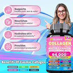 14 In 1 Collagen Supplement - Peptides Types l II III V X Biotin Keratin Hyaluronic Acid Folate Zinc Quercetin Apple Cider Vinegar Magnesium Grape Seed Hair Skin Nail Health Support (Label May Vary)