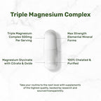 Magnesium Complex 1,000mg, 240 Capsules – Triple Magnesium Complex with Magnesium Glycinate, Citrate, Oxide – Mineral Supplements with Max Strength Elemental Forms + 100% Chelated & Purified