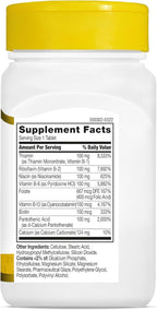 21st Century B-100 Complex Prolonged Release Tablets, 60 Count (Pack of 1), High Potency Vitamin B Complex for Nervous System, Energy Support, Includes Vitamin B1, B2, B6, Biotin & Calcium