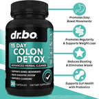 Colon Cleanser Detox for Weight Flush - 15 Day Intestinal Cleanse Pills & Probiotic - Fast Natural Laxative for Constipation Relief - Bowel Movement Supplements for Stomach Bloating, Gut Loss Support