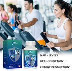 New NMNH 500mg Per Serving (Dihydronicotinamide Mononucleotide), NAD 𝐒𝐮𝐩𝐩𝐥𝐞𝐦𝐞𝐧𝐭𝐬 Pure Organic, More Effective Than NMN for Anti-Aging, Energy, Immunity, Focus - 60 Count