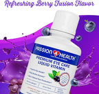 Passion 4 Health Liquid Eye Vitamins - Natural Vision & Adult Eye Care Supplement - Premium Support with Maqui Berry Extract, Gluten-Free, Non-GMO, No Sugar - 30-Day Supply, Made in USA