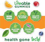 Lifeable Vitamin E Gummies | 400 IU | Great Tasting Vitamin E Supplements | Skin, Eye Health and Immune Function Support | VIT E for Adults, Men, Women | 90 Gummies