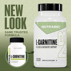 NutraBio L-Carnitine Capsules – Fat Burner for Energy, Endurance & Recovery – Boost Fat Metabolism, Support Weight Loss & Workout Performance – Amino Acid Supplement- 500mg, 90 Capsules