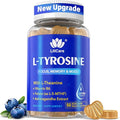 L Tyrosine Focus Supplement Gummies 1100mg for Adults, Brain Supplements for Memory and Focus, L-Tyrosine Gummies with Ashwagandha, I-Theanine for Calm & Mood - Vitamin B6 & B9 for Energy-Vegan, 60ct