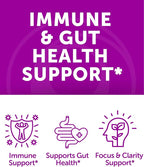 Lunakai USA Made Irish Sea Moss Gummies with Ashwagandha & Elderberry – Delicious Daily Immune & Stress Support Supplement for Men & Women, 60ct