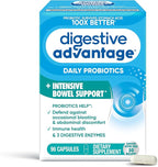 IBS Daily Probiotic Capsules for Digestive Health & Gut Health, Digestive Advantage Probiotics For Men and Women (96 count box) - Digestible Enzymes