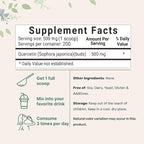 Pure Quercetin Dihydrate Powder, Quercetin 500mg Per Serving, 100 Grams, Most Bioavailable Grade and Filler Free, Powerful Antioxidant Supports Energy, Immune System, No GMOs and Vegan