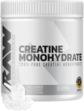 RAW Nutrition Creatine Monohydrate Powder - Unflavored Micronized Creatine Monohydrate Workout Supplement for Muscle Energy, Strength & Endurance - Creatine Powder for Women & Men - 50 Servings