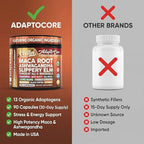 Clean Nutra Organic Maca Root Capsules for Women + Ashwagandha Slippery Elm Tongkat Ali Rhodiola Rosea Fenugreek Beet Root Sea Moss Ginseng Black Yellow Red Maca Powder Supplement 90 Pills