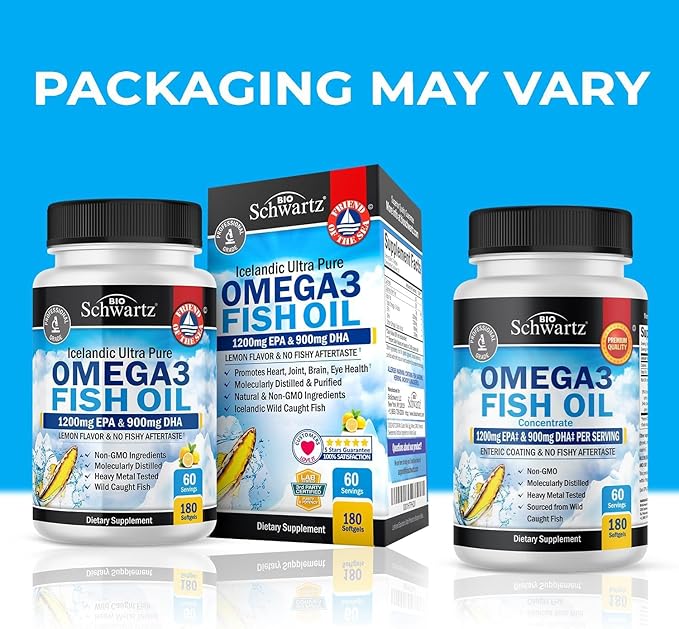 Daily Multivitamin for Women Capsules (1 Month Supply) Plus Triple Strength Omega 3 Fish Oil Softgels (2 Month Supply)