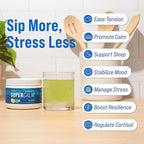Nello Supercalm Powdered Drink Mix Tub, Cortisol Reducer* and Sleep Aid Supplement, L Theanine, Ksm-66 Ashwagandha, Magnesium Glycinate, Vitamin D 3, No Sugar, Non GMO, 30 Ct, Honeydew Melon