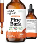 Wild & Organic Pine Bark Drops - Antioxidant Support - French Maritime Pine Bark Extract Tincture - 5-Month Supply - Pinus Pinaster Supplement - Vegan, Sugar & Alcohol-Free - 4 fl oz