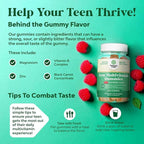 Teen Multivitamin Gummies 12-17 - Teen Boys & Girls Gummy Vitamins for Better Skin, Immune Strength, Mood & Energy Support - Teenage Girl & Boy Supplements with Zn, Mg, Vitamin A, C, D & E - 60 Ct